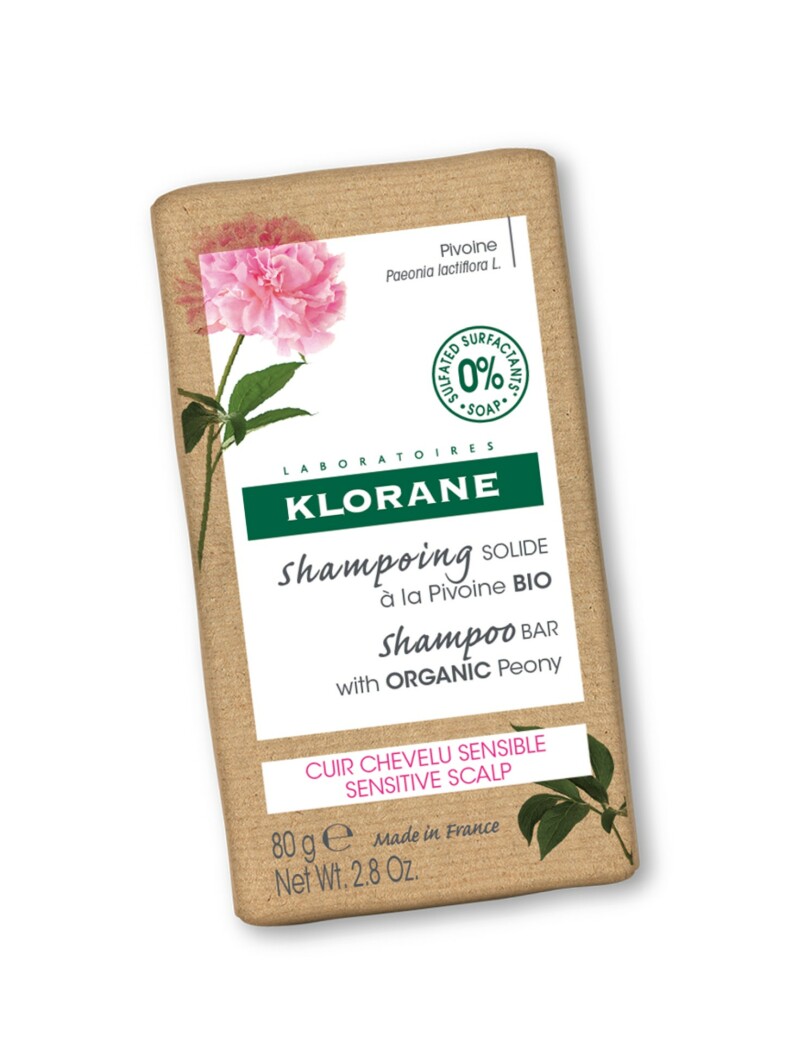 Shampoing Solide à la Pivoine Bio, Klorane.